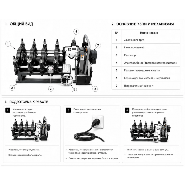 Аппарат для стыковой сварки труб SWISSPLAST 160/63 (4 RINGS)